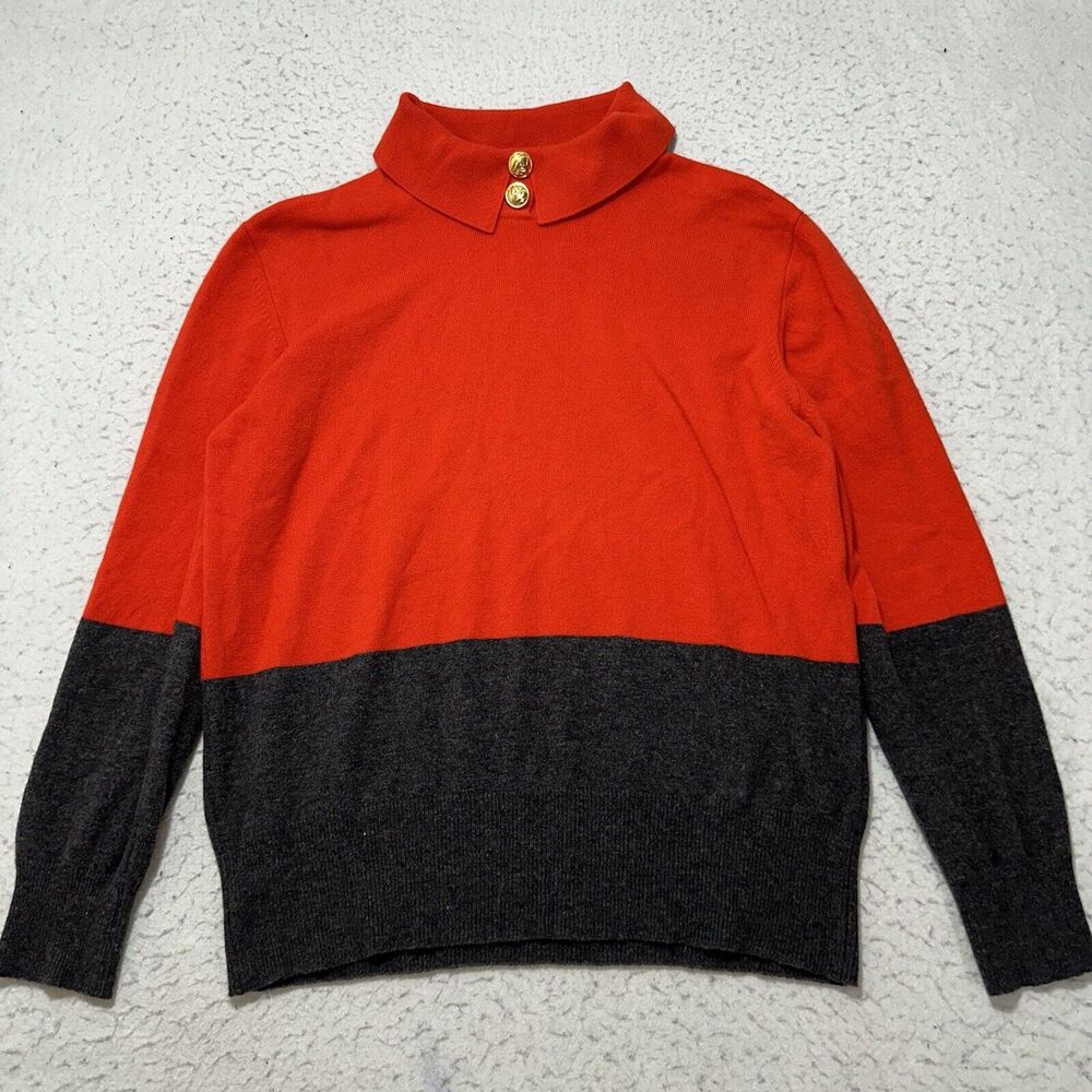 Vintage Escada Margaretha Ley Womens 40 Wool + Cashmere Collared Sweater Germany